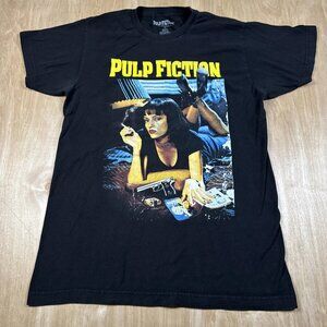 Pulp Fiction Shirt Men’s Black Tee Size Medium Uma Thurman